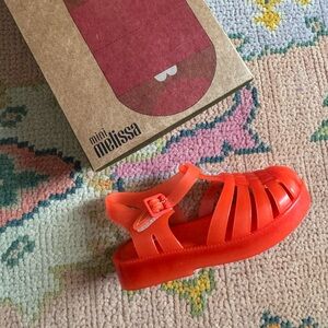 GIRLS MINI MELISSA ORANGE JELLIES - SIZE 10 - NEW IN BOX